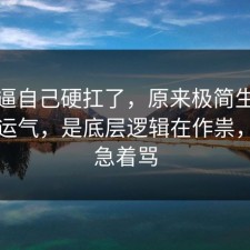 别再逼自己硬扛了，原来极简生活不是看运气，是底层逻辑在作祟，先别急着骂