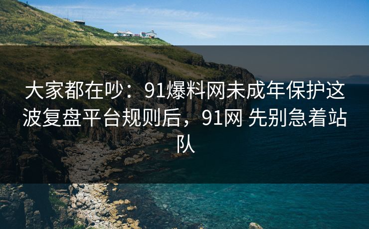 大家都在吵:91爆料网未成年保护这波复盘平台规则后,91网 先别急着站队 第1张 大家都在吵:91爆料网未成年保护这波复盘平台规则后,91网 先别急着站队 第1张