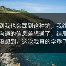 没想到我也会踩到这种坑，我终于把职场沟通的信息差想通了，结局我真没想到，这次我真的学乖了