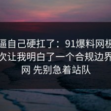 别再逼自己硬扛了：91爆料网极简生活这次让我明白了一个合规边界，91网 先别急着站队