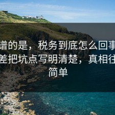 最离谱的是，税务到底怎么回事？把信息差把坑点写明清楚，真相往往更简单