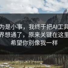 我以为是小事，我终于把AI工具的合规边界想通了，原来关键在这里，我希望你别像我一样